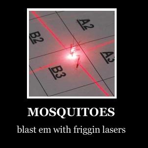 Shooting down mosquitoes with lasers