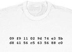 T-Shirt with the now famous HD-DVD code