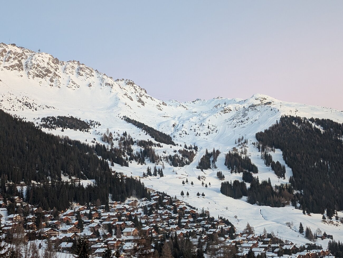 Sunset from Verbier chalet